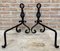 19th Century French Wrought Iron Andirons, Set of 2 7