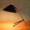 Pinocchio Lampe mit Schwarzem Schirm von H. Busquet für Hala Zeist, Niederlande, 1950er 10