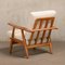 GE240 Sigar Lounge Chair in Oak and Pierre Frey Fabric by Hans J. Wegner for Getama, 1960s, Image 5