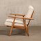 GE240 Sigar Lounge Chair in Oak and Pierre Frey Fabric by Hans J. Wegner for Getama, 1960s, Image 4