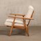 Poltrona Sigar GE240 in quercia e tessuto Pierre Frey di Hans J. Wegner per Getama, anni '60, Immagine 4