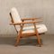 GE240 Sigar Lounge Chair in Oak and Pierre Frey Fabric by Hans J. Wegner for Getama, 1960s 8