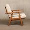 GE240 Sigar Lounge Chair in Oak and Pierre Frey Fabric by Hans J. Wegner for Getama, 1960s, Image 8