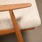 GE240 Sigar Lounge Chair in Oak and Pierre Frey Fabric by Hans J. Wegner for Getama, 1960s, Image 15