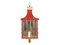 Mid-Century Italian Red Metal and Glass Sconce, 1950s 2
