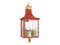 Mid-Century Italian Red Metal and Glass Sconce, 1950s 1