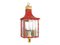 Mid-Century Italian Red Metal and Glass Sconce, 1950s, Image 1