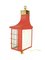 Mid-Century Italian Red Metal and Glass Sconce, 1950s, Image 10