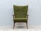 Mid-Century Armchair with Moss Green Upholstery 11