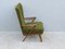 Mid-Century Armchair with Moss Green Upholstery 7