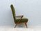 Mid-Century Armchair with Moss Green Upholstery 8
