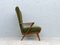 Poltrona Mid-Century con rivestimento verde muschio, Immagine 8