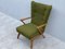 Mid-Century Armchair with Moss Green Upholstery, Image 1