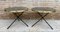 Mid-Century Italian Side Tables in Brass and Iron with Marble Tops, 1960s, Set of 2, Image 1