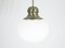 A298 Pendant Lamp in Nickel-Plated Brass and Opaline Glass from Candle, 1960s 3