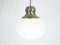 A298 Pendant Lamp in Nickel-Plated Brass and Opaline Glass from Candle, 1960s, Image 3