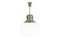Lámpara colgante A298 de latón niquelado y vidrio opalino de Candle, años 60, Imagen 2