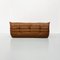 French Togo Sofa in Dark Cognac Leather by Michel Ducaroy for Ligne Roset, Image 7