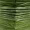 Poltrona Togo in pelle verde foresta di Michel Ducaroy per Ligne Roset, Immagine 4