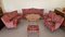 Curved and Carved Chippendale Living Room Set with Extendable Coffee Table, Set of 6 2