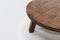 Tavolino da caffè brutalista rotondo su treppiede in quercia, anni '70, Immagine 4