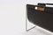 Brown Leather and Chrome Magazine Rack from Brabantia, 1970s 2