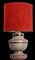 Large Red Taupe Ceramic Table Lamp, 1960, Image 2