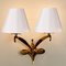 Brass Wall Sconces from Leleu, 1960s, Set of 2, Image 3