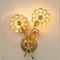 Vintage German Flower Crystal and Brass Wall Light from Palwa, 1960s, Set of 2 13