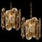 Austrian Chandeliers in Smoked Glass by J. T. Kalmar for Kalmar, 1960s, Set of 2 2