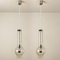 Vintage German Hand Blown Glass Tube Pendant Lights from Staff Lights, 1970s, Set of 2 9