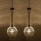 Vintage German Hand Blown Glass Tube Pendant Lights from Staff Lights, 1970s, Set of 2 10