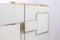 Geometrisches italienisches Sideboard aus Glas & vergoldetem Messing 9