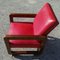 Vintage Red Armchair in Wood, 1930s 15