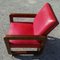 Vintage Red Armchair in Wood, 1930s, Image 15