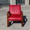 Roter Vintage Sessel aus Holz, 1930er 16