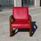 Vintage Red Armchair in Wood, 1930s, Image 3