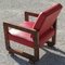 Roter Vintage Sessel aus Holz, 1930er 13