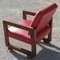 Roter Vintage Sessel aus Holz, 1930er 6