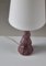 Swedish Grace Porcelain Table Lamp with Pink and Purple Glazing by Louise Adelborg for Rörstrand, 1920s 9