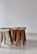 Finnish Modern Apila Stools in Pine attributed to Rauni Peippo for Oy Stockmann, 1950s, Set of 5, Image 8