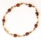 8 Karat Yellow Gold Semi-Rigid Bracelet with Garnets, 1960s-1970s, Image 1