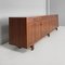 Italian Mid-Century Modern Wood Sideboard with Brass Handles attributed to Stildomus, 1960s 5