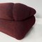 Italian Modern 3-Seater Sofa in Burgundy Teddy Fabric, 1970s, Image 12