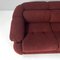 Italian Modern 3-Seater Sofa in Burgundy Teddy Fabric, 1970s, Image 10