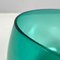 Italian Postmodern Teal Murano Glass Bowl attributed to Venini, 1990s 6
