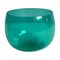 Italian Postmodern Teal Murano Glass Bowl attributed to Venini, 1990s 1