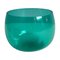 Italian Postmodern Teal Murano Glass Bowl attributed to Venini, 1990s, Image 1