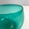 Italian Postmodern Teal Murano Glass Bowl attributed to Venini, 1990s 7