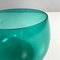 Italian Postmodern Teal Murano Glass Bowl attributed to Venini, 1990s, Image 7